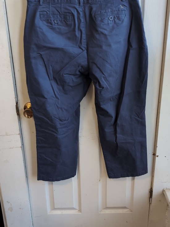 Eddie Bauer Legend Wash Stretch Dark Blue Curvy Fit Cropped Pants Size 14 Tall - Picture 4 of 8